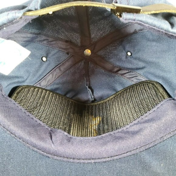 Vtg Atlas Disney Mickey Mouse Shadow Silhouette Navy Gold Strap Back Hat - Picture 9 of 11